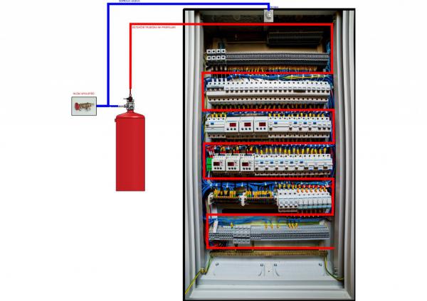Hasicí systém s teplocitlivou trubičkou